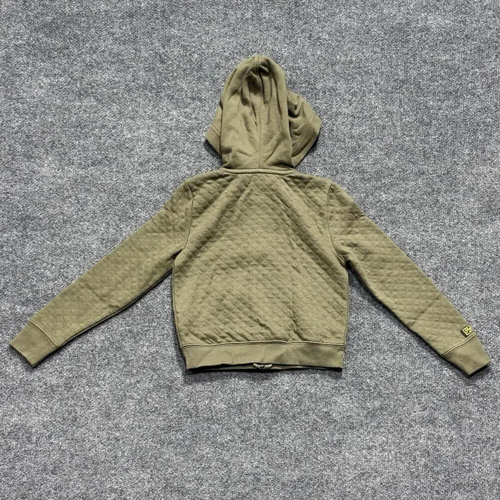Polo Ralph Lauren Hoodie Kids 6 Island Green Quilted Full Zip Knit Sweatshirt